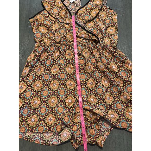 NWT Xhilaration Women's Ruffle Multicolor Pocketed Romper Size XL - Picture 5 of 7